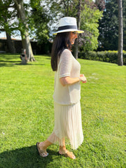 Stone Pleated Dress Two Piece Jocelyn