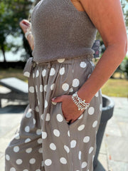 Mocha Polka Dot Trousers Reagan