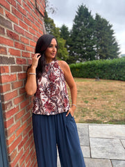 Stone Paisley Halter Neck Top Jessie