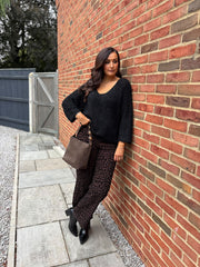 Black Popcorn Knit Martha
