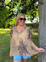 Camel Palm Leaf Top Millie