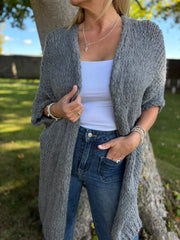 Grey Cosy Edge To Edge Cardi Mabel