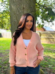 Apricot Cosy Knit Cardi Sofia