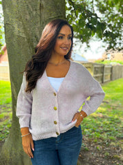 Lilac Cosy Knit Cardi Sofia