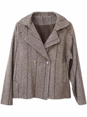 Chocolate Double Breasted Coat Leanne