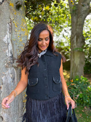 Black Knitted Waistcoat Priya