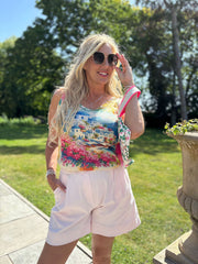 Multicolour Santorini Shimmer Vest Elaina