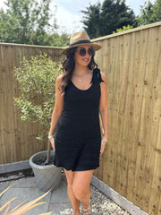 Black Shimmer Knit Dress Dora