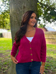 Lipstick Cosy Knit Cardi Sofia