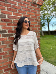 Stone Lace Stripe Top India