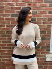 Stone Striped Trim Knit Ophelia