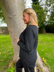 Black Stud Pocket Top Serena