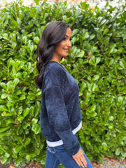 Navy Chenille Sweatshirt Skye