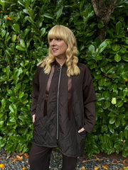 Chocolate Quilted Jacket Eden
