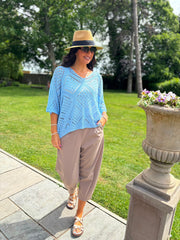 Blue Diamond Knit Matilda