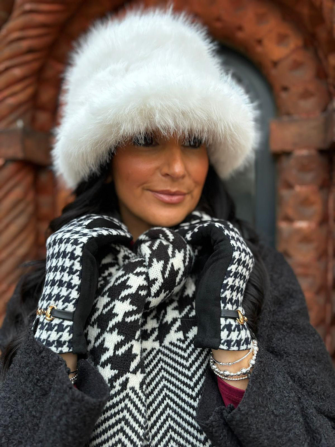Winter White Faux Fur Bucket Hat