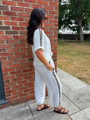 White Two Stripe Co-Ord Nikki