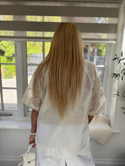 Stone Shimmer Embroidered Top Petra