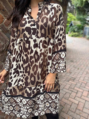 Chocolate Ombre Leopard Dress Eden