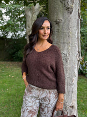 Chocolate Popcorn Knit Martha