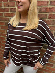 Chocolate Striped Top Annie
