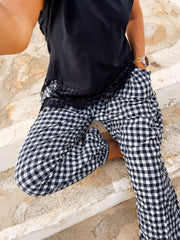 Navy Gingham Trousers Blake