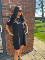 Black Embellished Sleeve Dress Lexi