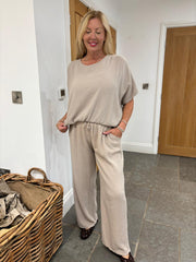 Stone Bubble Cotton Trousers