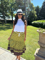 Olive Polka Dot Skirt Bailey