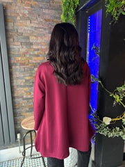 Wine Ruch Sequin Detail Top Avril