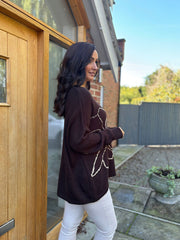 Chocolate Flower Knit Alissa