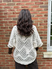 Antique Cream Cosy Diamond Knit Sofia