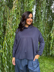 Navy Diamante Hoodie Kylie