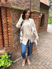 Stone Ribbed Drawstring Top Maisie