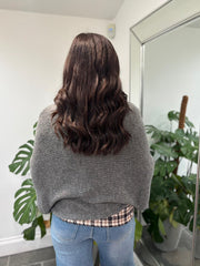 Grey Knitted Wrap Jumper Nell