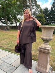 Chocolate Sequin Star Top Taryn