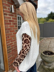 Winter White Popcorn Knit Amanda