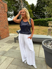 White Tina Trousers