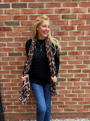 Black Cable Knit Jumper Emilia