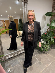 Natural Leopard Mesh Top Sofia