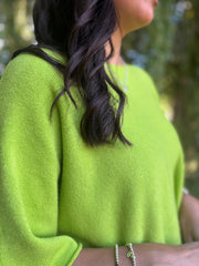 Lime Reverse Seam Round Neck Diana