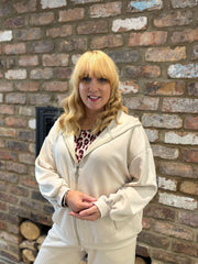 Stone Zip Up Hoodie Alice