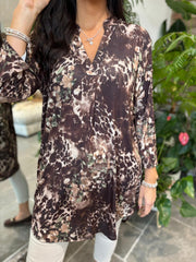 Chocolate Flower Tunic Gloria