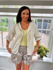 Stone Applique Zip Jacket Britney