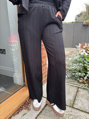 Black Pinstripe Trousers Geri