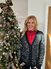 Black Sequin Sparkle Cardi Gemma