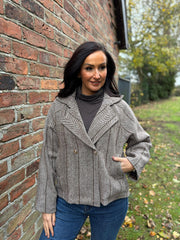 Chocolate Double Breasted Coat Leanne