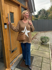 Camel Star Knit Evelyn