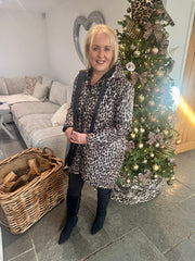 Animal Print Quilted Coat Maeve