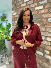 Wine Zip Up Hoodie Alice